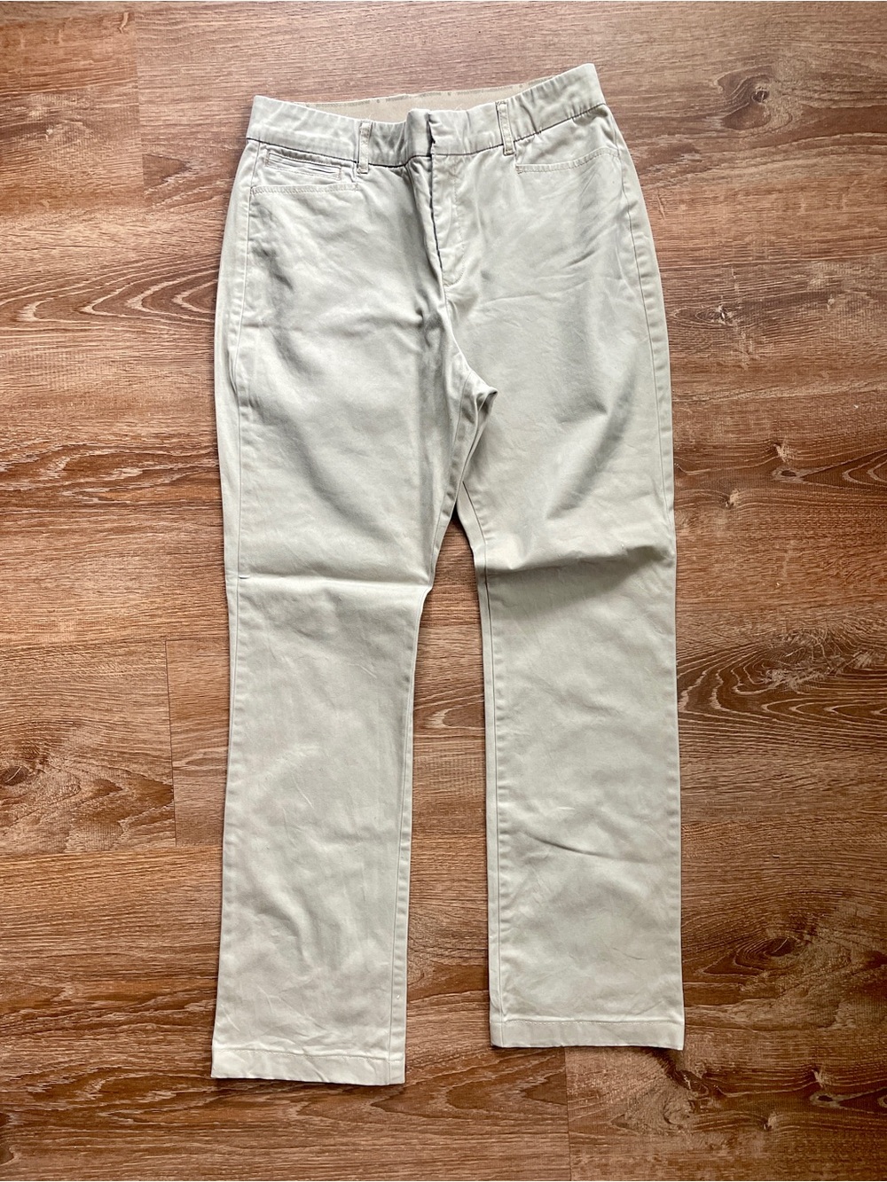 Gloria Vanderbilt Size 6 Beige Khaki Amanda Stretch Chino Pants Straight Leg
